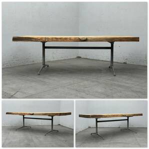 T687☆展示品☆一枚板テーブル ダイニングテーブル 無垢 天然木 幅1950の画像3