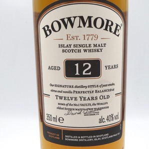 ☆K75847-2:BOWMORE 12年 ハーフボトル スコッチウイスキー 350ml 40% 未開封 同梱不可の画像2