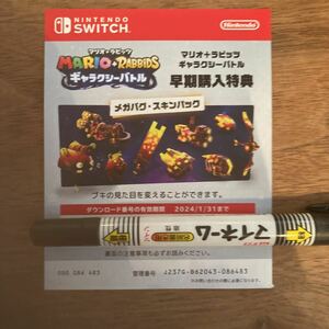 Switch マリオ＋ラビッツ ギャラクシーバトル 早期購入特典 メガバグ・スキンパック　コード通知のみ