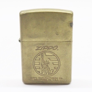  ZIPPO ジッポー 自由の女神 オイルライター 1995年製 ゴールド ソリッドブラス 真鍮