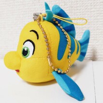 美品　東京ディズニーシー 限定 リトルマーメイド　フランダー ストラップキーチェーン バッグチャーム ぬいぐるみ tds Disney Sea_画像3