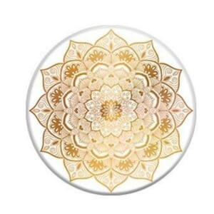 新品　未使用　未開封　popsocket ポップソケットMANDALA　曼荼羅　マンダラ　フラワー　Flower　イエロー　黄色　スマホスタンド　