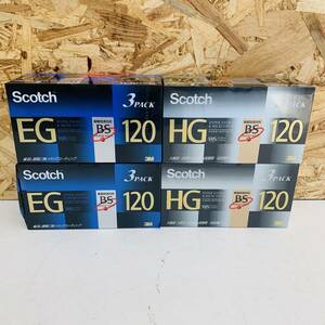 未開封品　Scotch　ビデオテープ　VHS　HG120/EG120　3PACK×4セット　T-120EGH/HGH　※2400010365997