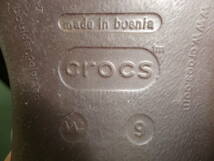 0892【本州のみ送料無料】crocs クロックス　レディースレインブーツ　長靴　ブラウン　難あり_画像5