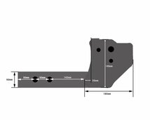 １円～　折り畳み式 ヒッチキャリアカーゴ ワイド ケージ付き 2インチ ヒッチカーゴ C04 W1500×H350×D620最大積載220Kg TD1077 福山通運_画像4