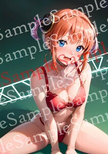 yu637 銀魂 神楽 同人 ポスター A4 オリジナル アニメ anime 特殊印刷 高品質 イラストアート セクシー 美少女 美女