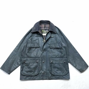 80s Barbour bedale　c40 ターコイズ　ネイビー　バブアー　ビデイル　2クラウン　2クレスト　4ポケット