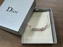 ●【1円スタート】Dior ディオール チョーカー ピンク シルバー アクセサリー レディース ロゴ 外箱付属_画像1