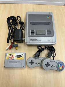 ◆【動作未確認】スーパーファミコン 本体 任天堂 SFC SUPER FAMICOM クレヨンしんちゃん ソフト付 Nintendo ゲーム機 玩具 スーファミ 