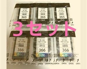 Canon　キャノンインク　純正インク　BC365　BC366　各3個　FINEカートリッジ