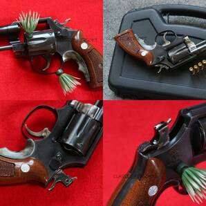 SRHW相当！未発火品 国際コクサイ S&W M10 4inch ミリポリ .38SPECIAL HWモデルガン KOKUSAI純正ウォルナット木製グリップ＆MTMケース付きの画像7