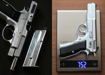 ABS樹脂製の銃本体の重量は約752gです。