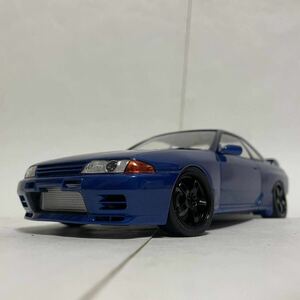 【完成品】日産 NISSAN BNR32 スカイライン GT-R NISMO シャコタン TRACK Stance スタンス ベイサイドブルー gr.a USDM JDM【フジミ】