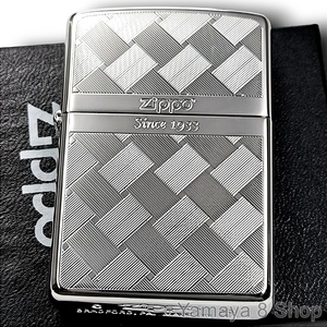 ZIPPO アーガイルメッシュ シルバー 両面 ジッポー ライター