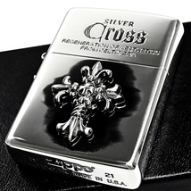 新品 ZIPPO 限定シルバークロスメタル リリークロス ジッポー ライター_画像1