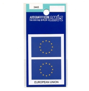 2枚セット　欧州連合旗（EU）ミニステッカーセット【3443】