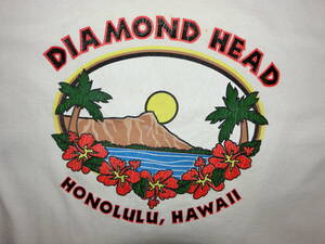 Hanes ダイヤモンドヘッド Hawaii DIAMONDHEAD 限定Tシャツ 白い 大きい 半袖Tシャツ 綿１００％ LL XL