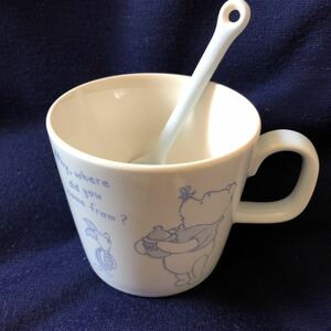 sango coral Disney Disney Winnie The Pooh ceramics spoon attaching mug 