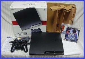 人気の薄型PS3美品！すぐ遊べるまとめてセット！●消毒清掃済動作良好！保証あり●CECH-2000A120GB●封印静音1694プレイステーション３