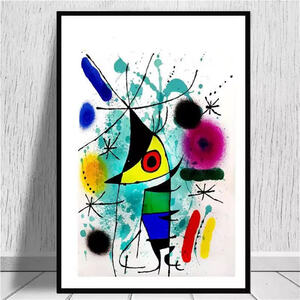 ジョアンミロ Joan miro ポスター 70x50cm 北欧 グッズ 絵画 絵 抽象 おしゃれ 雑貨 インテリア キャンバス フォト アート 64