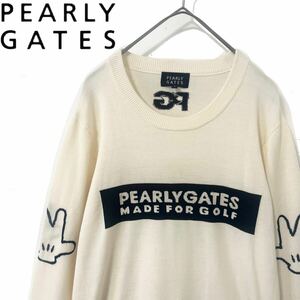 【送料無料】Pearly Gates パーリーゲイツ　ディズニー　ニット　セーター　ゴルフ　GOLF レディース　2 L 限定コラボ　ミッキー