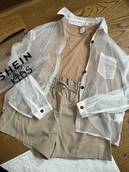 SHEIN シャツ タンクトップ ショーパン コーデセット