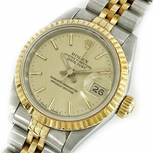 稼働品!!K18YG/SS!!ROLEX/ロレックス 69173 デイトジャスト／DATE JUST レディース 自動巻き ウォッチ