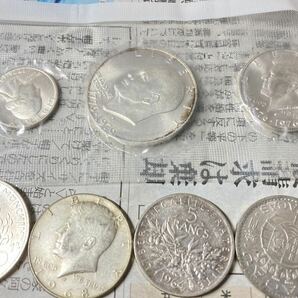 外国の銀貨 やや大型コイン まとめて17枚セット アメリカ スイス マカオ フランス メキシコなど 希少 レアコイン 古銭 海外の画像2