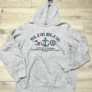 希少サイズ BLUE BLUE ブルーブルー スウェットパーカー サイズ4(XL)