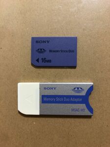 メモリースティック Duo 16MB SONY アダプタ付き