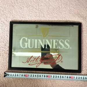 ● 雑貨 インテリア パブミラー 広告 アドバタイジング アルコール GUINNESS ギネス 白