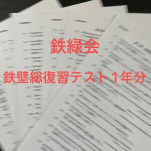 鉄緑会　鉄壁総復習テスト　1年分