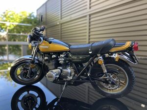 ★昭和とVANと おもちゃ★ Wit's MILE STONE KAWASAKI 750改　キャンディトーン イエロー グリーン　　イエローボールカラー　1 / 12