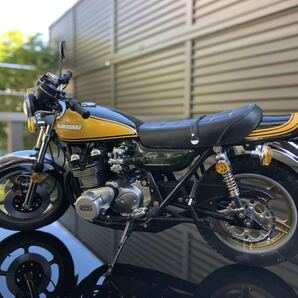 ★昭和とVANと おもちゃ★ Wit's MILE STONE KAWASAKI 750改 キャンディトーン イエロー グリーン  イエローボールカラー 1 / 12の画像1