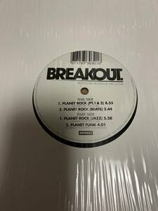 Afrika Bambaataa Planet Rockファンクカバー レコード シュリンク付 Breakout ヒップホップ 