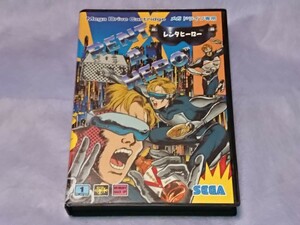 美品 SEGA MD レンタヒーロー RENT A HERO アクションRPG セガ AM2研 岡安啓司 Hiro師匠 光吉猛修 ファイターズメガミックス