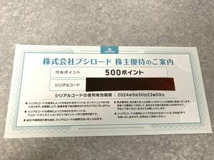 ブシロード 株主優待 株主優待券 コード通知