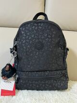 KIPLING キプリング ミニリュックサック ショルダーバッグ 2WAY USE 旅行用 ブラックモンキー柄_画像1