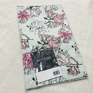 RAFFIENNE EPRON ラフィエンヌ エプロン ホワイト × ピンク × 花柄 コットン りぼん 