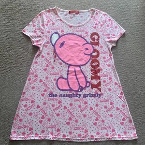 GLOOMY 総柄半袖Tシャツワンピ、チュニック