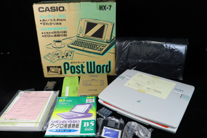 【未使用品】CASIO HX-7 HK-T60 Post Word カシオ ワードプロセッサー ワープロ 日本語 フロッピーディスク 012IPHIB52