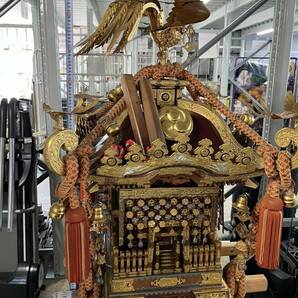 【直接引き取り限定】宮本重義作 神輿 おみこし 神具 神社仏閣 浅草 金色 台有 高さ130×幅42×奥行80 200IBZIA97の画像5