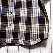 カーハート Carhartt 半袖シャツ チェックシャツ メンズ ワンポイント XLサイズ 3‐325_画像8