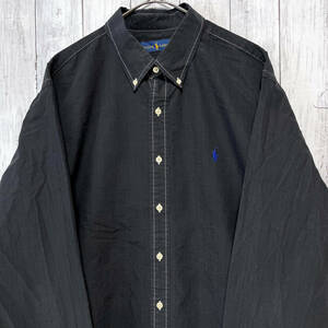 ラルフローレン Ralph Lauren チェックシャツ 長袖シャツ メンズ ワンポイント コットン100% XXLサイズ 5‐407