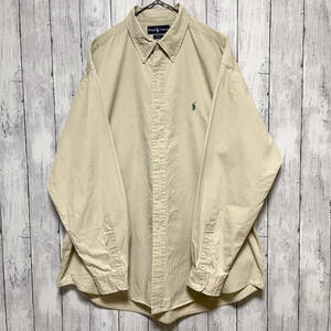 ラルフローレン Ralph Lauren BLAKE 長袖シャツ メンズ ワンポイント コットン100% XLサイズ 5‐496