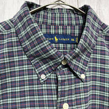 ラルフローレン Ralph Lauren チェックシャツ 長袖シャツ メンズ ワンポイント コットン100% XXLサイズ 5‐507_画像5