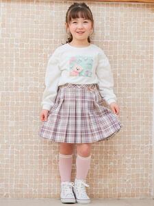 新品未使用タグ付き！any FAM KIDS☆エニィファムキッズ☆チェックガーリースカパン☆ピンク系130cm☆プティマイン☆バイラビット☆