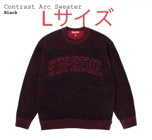 ★新品未使用★ Supreme 24SS Contrast Arc Sweater シュプリーム コントラスト アーチ セーター Logo ロゴ ブラック　BLACK サイズ　L