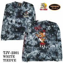 VANSON LEATHERS × TOM & JERRY トム アンド ジェリー 【定価\9500＋税】 ロンTEE TJV-2301 TIEDYE サイズ XL_画像2