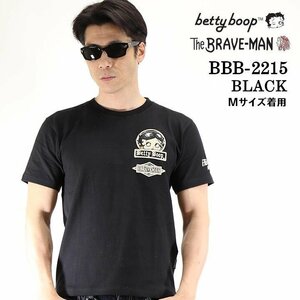 The BRAVE-MAN × BETTY BOOP ベティ ブープ 【定価￥7900＋税】 半袖TEE BBB-2215 BLACK サイズ M